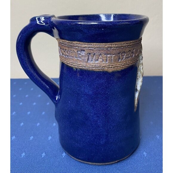 Stoneware Pottery Coffee Mug Matthew 19:26 With God All Things Are Possible - Picture 3 of 8